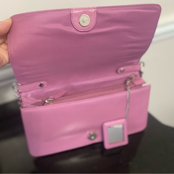 Nordstrom lavender / pink Leather & Suede Evening Bag - Picture 5 of 9